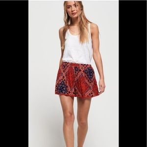 NWT Superdry flowy boho print shorts